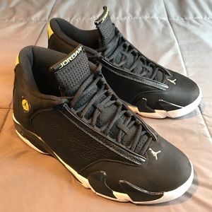 Air Jordan 14 Retro Indiglo Black Green Size 12